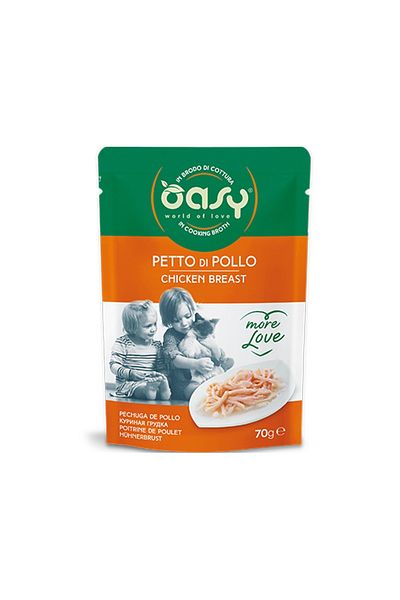 OASY More Love Chicken Breast Cat Food Pouch - 70 g
