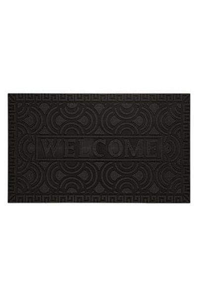 Jumbo Entrance Mat Black with Spikes Message 'Welcome' 75 x 45 cm