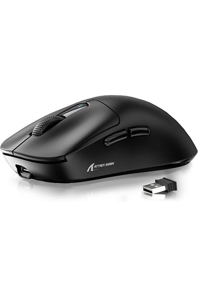 Attack Shark Gaming Mouse X3 Lightweight with PixArt PAW3395 Sensor Bluetooth 2.4G Wireless/Wired 26000 DPI with