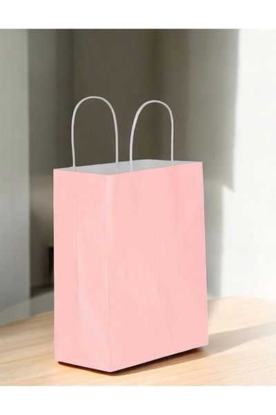 Happyland Pink Cardboard Bag Large Size Twist Handle 25 Pieces 31*12*41 cm