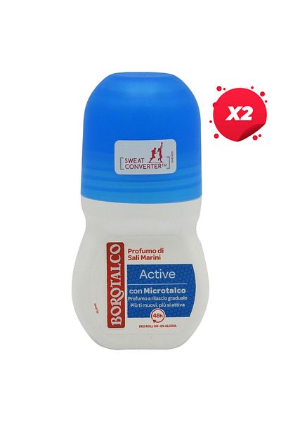 Borotalco X2 - BOROTALCO DEO ROLL ON 50ML 48H BLUE ACTIVE
