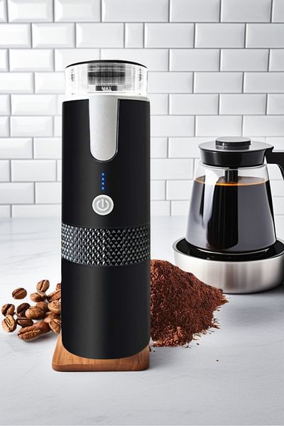 COOYA Electric espresso machine with cup, automatic brewing, for camping travel, car hiking and office