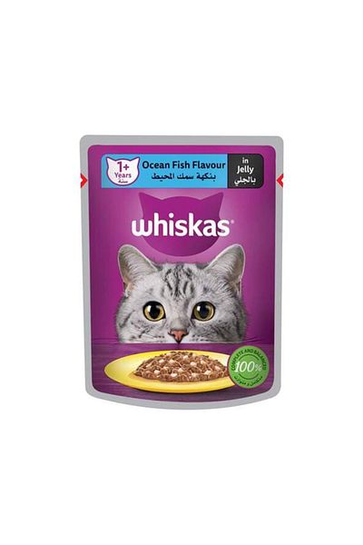 Whiskas Ocean Fish in Jelly Cat Food Pouch - 80 g