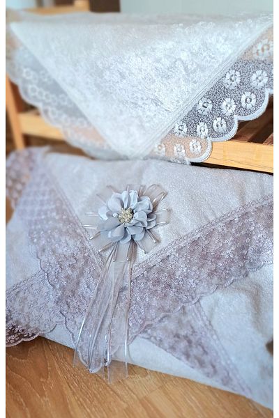 Neweste Bride Groom Bouquet Luxury Ornate Velvet Wide Laced 90*90cm Soz Engagement Wedding Henna Boucasi Tablecloth
