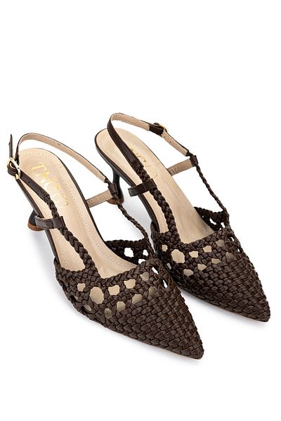 Tamer Tanca Women's Vegan Brown Heeled Shoes