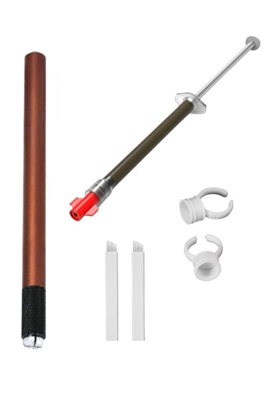 Face Deep Kahve Microblading Kalemi Microblading Boyası Microblading İğnesi Boya Yüzüğü Kalıcı Makyaj