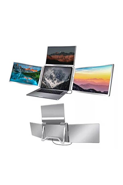 ULTRAX 14″ Üçlü Taşınabilir Monitör Çoklu Ekran 1200p Notebook Monitör
