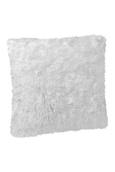OEM Decorative Winter Pillow with Faux Fur White 51 x 51 cm