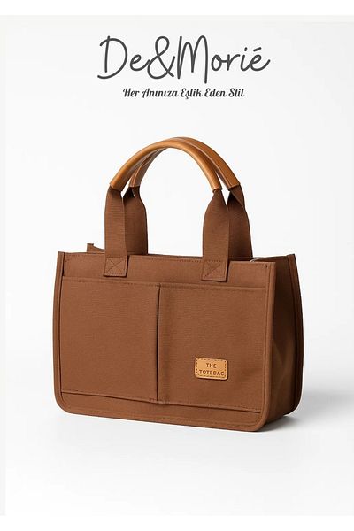 De&Morié حقيبة يد وكتف من القماش البني من Totebag