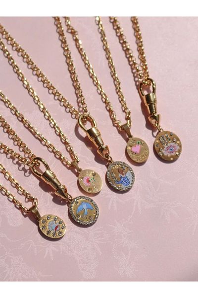 Reorah Collection Vintage Seashell Steel Necklace