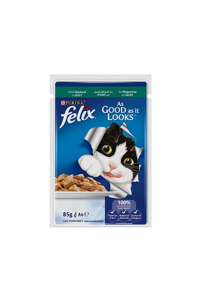 FELIX Mackerel in Jelly Cat Food Pouch - 85 g