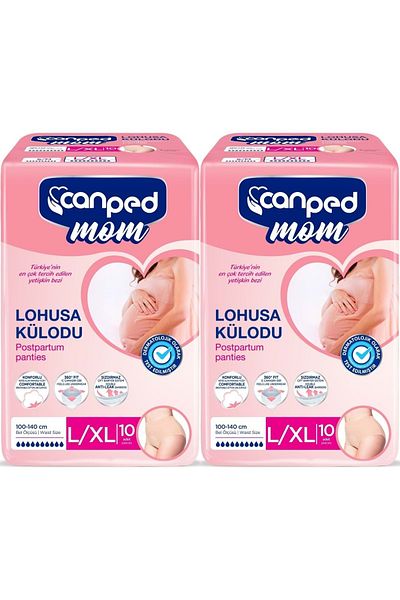 Canped Mom Maternity Panties - Panty Diaper L - Large - Large / XL - Extra Large - 20 Pieces (2Pk*10)