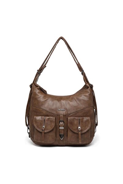 BARCELONA 21K Дамска чанта от измита кожа за гръб и рамо 21-K Barcelona 1936