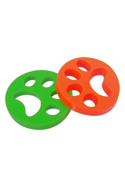 SIKS Set of 2 SIKS Wash&Remove Accessory, For Hair and Fluff, Easy to Use, Silicone, Orange/Green