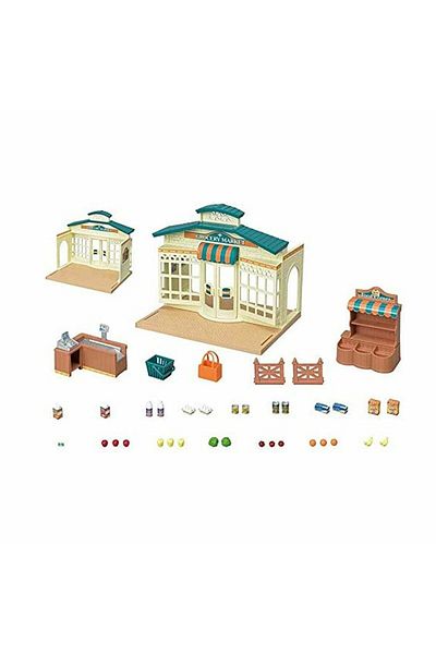 NillyToys 5315 سيلفانيان فاميليز جروسيري ماركت - بقالة - تماثيل بيع بشكل منفصل +3 سنوات