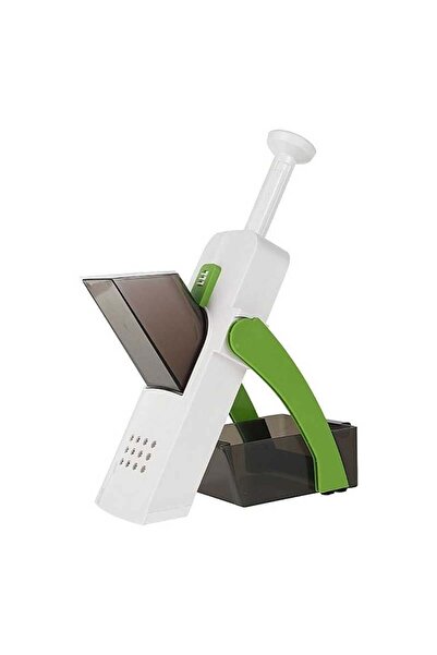 FOXMAG24 Feliator, tocator și tocător pentru legume și fructe, peste 20 de tăieri incluse, alb/verde