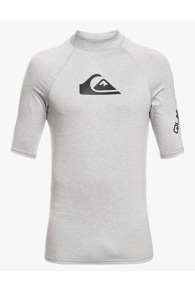 Quiksilver All Time Uv Protection Short Sleeve Adult Swimsuit Eqywr03358-Grey
