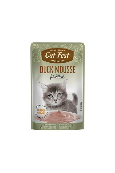 Cat Fest Duck Mousse Kitten Food Pouch - 70 g