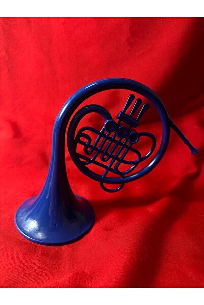 DEKORANLA Mavi Fransız Kornosu 16cm, şık ve zarif ev dekorasyonu parçası