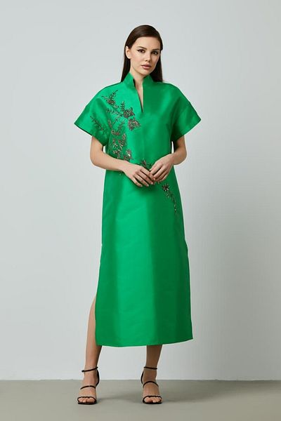 femi9 Embellished taffeta kaftan