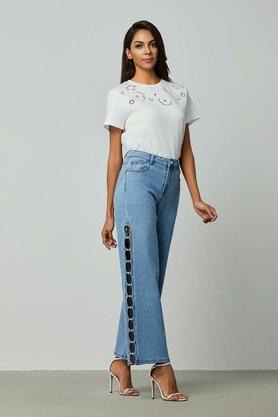 femi9 Embellished denim jeans