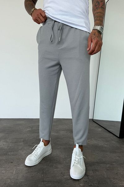 MADZEYMODA Ανδρικό Boyfriend Mold Twill Grey Jogger