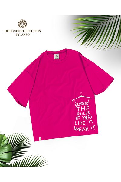 JANSO GROUP - Women's Cotton Printed Forget the Rules Tshirt Oversize Large Size