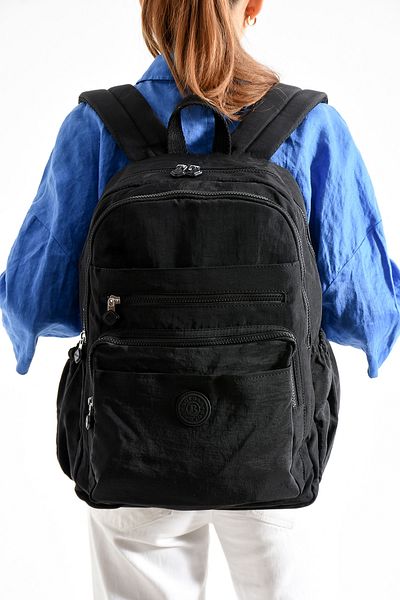 Just Polo Unisex Water-Proof Imported Crinkle Fabric School Business and Travel Backpack with Laptop Compartment