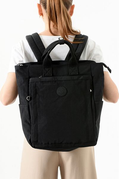 Just Polo Unisex Water-Proof Imported Crinkle Fabric School Business and Travel Backpack and Handbag with Laptop Compartment