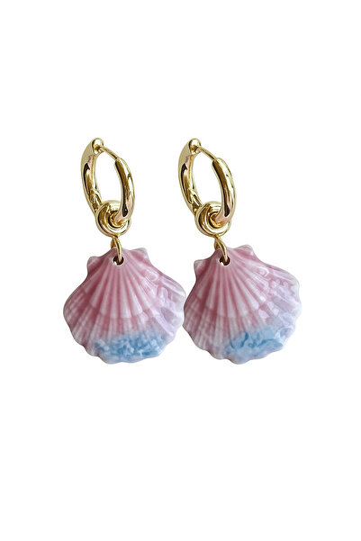 Venus Design Çelik Renkli Midye Küpe