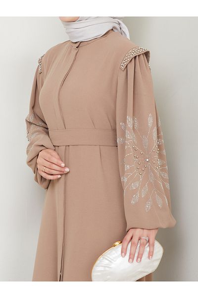 MY QILAM ΝΟ 10 FASHION Γυναικείο Φόρεμα Προσευχής Ferace Beige