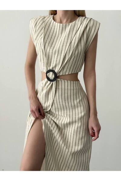 Quzu PENCERE DETAYLI ELBİSE