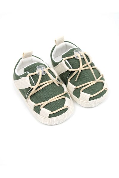Leoncino Linen short baby booties