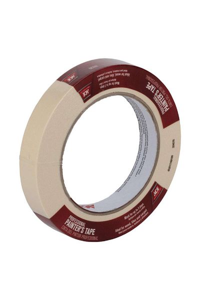ACE Medium Strength Strong Rubber Based Adhesive Painter's Tape Beige 0.7inch x 60yard
