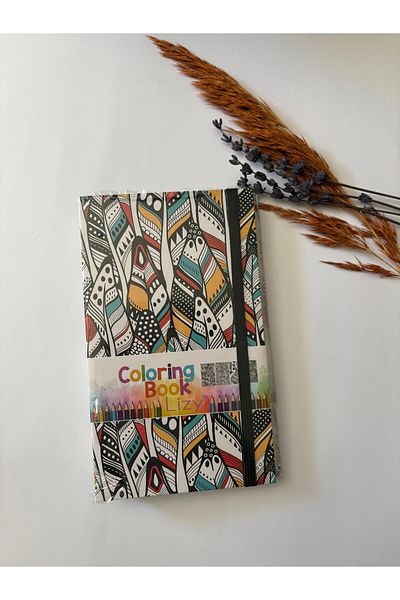 Adalinhome Atakids Lizy Dry Painted Mandala Coloring Book |   19 X 11cm |   40 Sheets |   12 Colors Dry Paint