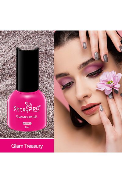SensoPRO Milano Oja semipermanentă Glamour Gel 8ml, Glam Treasury #63