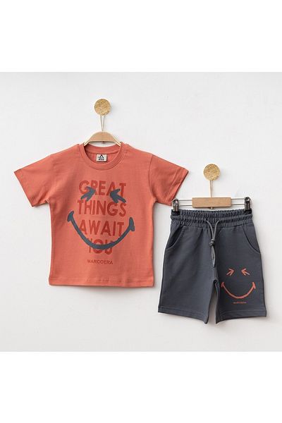 Biberon Çocuk Giyim Marcoera Great Things Shorts T-Shirt Suit 4/12