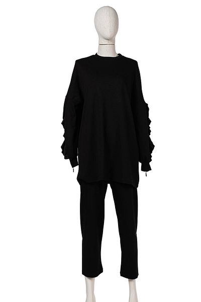 Invee Costum cu volane NEGRU