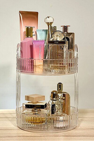 DEKORANLA Şeffaf Çok Bölmeli Çok Amaçlı Düzenleyici, Makyaj ve Takı Organizer