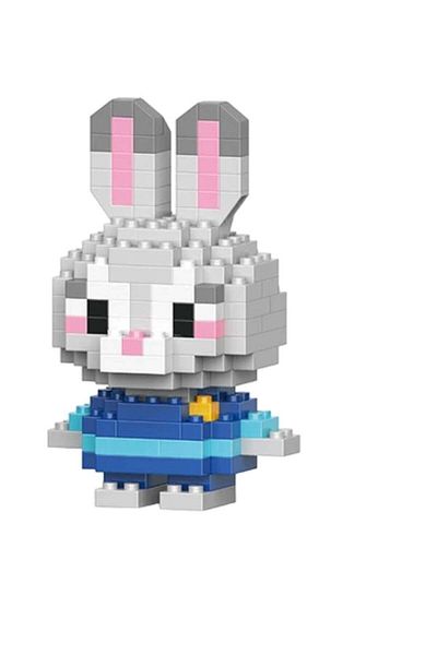 huitich Cute Rabbit Pixel Block Toy Building Set