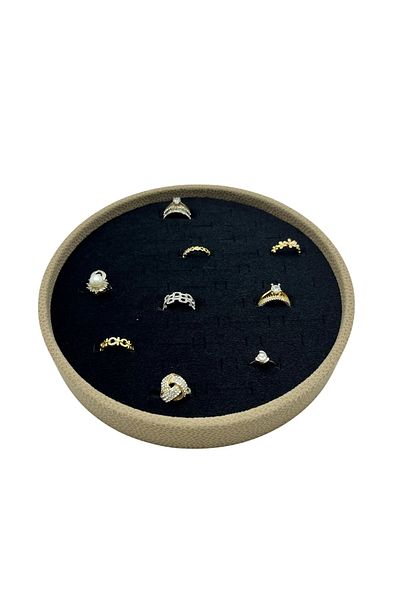 MeGass Dekor Cylinder Model Suede Fabric 20/20 cm Ring Table