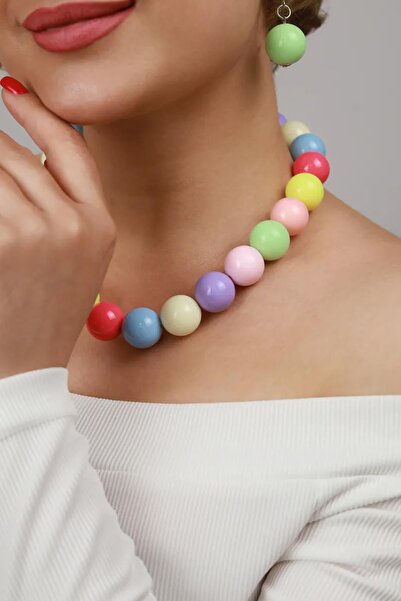 New Obsessions Women's Necklace with Big Beads - 20mm Beads