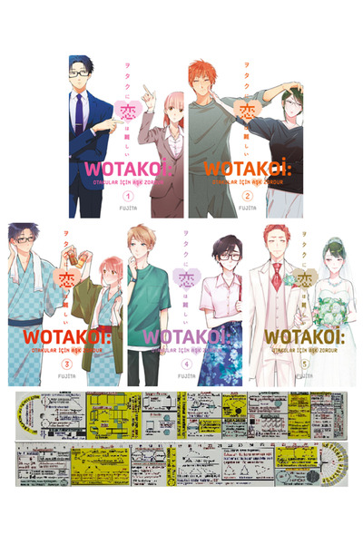 Gerekli Şeyler Yayıncılık Wotakoi 1-2-3-4-5. Ciltler Manga Seti + Mat. Öğreten Cetvel