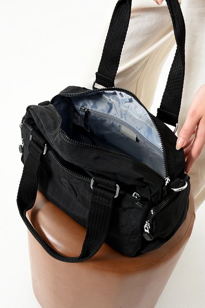 Just Polo Unisex Women's 2-Eye Waterproof Imported Crinkle Fabric Adjustable Cross Strap Hand and Shoulder Bag