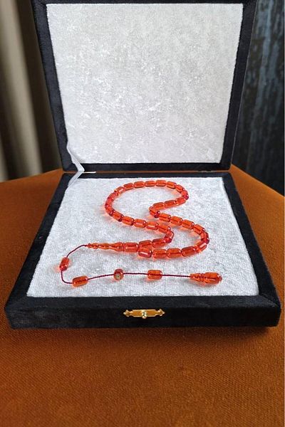 dergah tesbih Master Erkan Çubukcu System Design Capsule Cut Squeeze Amber Rosary
