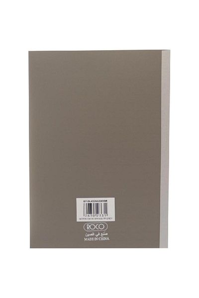 Roco Plain Lined Notebook A5 - 60 Sheets (120 Pages) Grey