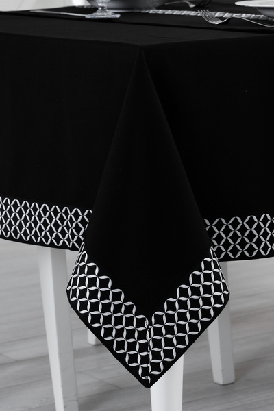 Tropikhome Alba Jakar Çember Desen Leke Tutmaz Jakarlı 160x220 Cm Lüks 8 Kişi...