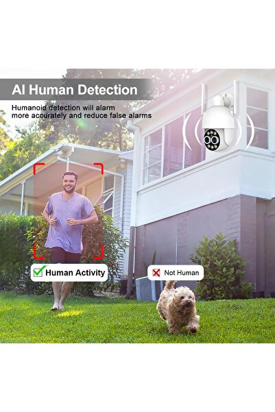 Xiaomi WiFi Surveillance Camera Techage, Dual Lenses, 8MP, 8X Hybrid Optic+Digital Zoom, Human Detection