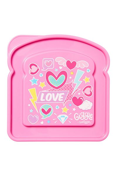 SMIGGLE Giggle Heart Food Storage Container Bpa Free