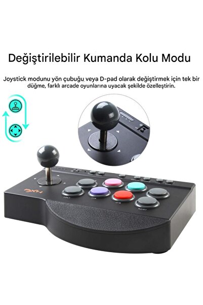 pxn 0082 Arcade Stick Oyun Kumandası PS3/PS4/Switch/PC/Android TV/XBOX